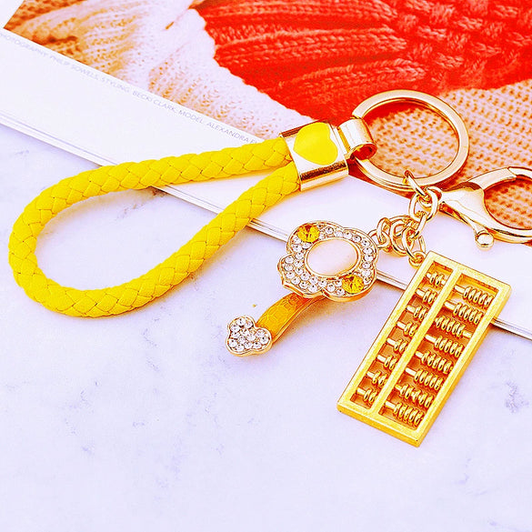 Metal Keychain Pendant With Ruyi Abacus Design For Women