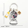 Metal Keychain Pendant With Tai Chi Gossip Pattern And Electroplating Design Fashion Style