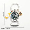 Metal Keychain Pendant With Tai Chi Gossip Pattern And Electroplating Design Fashion Style