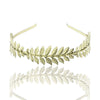 Metal Leaf Headbands Baroque Style Electroplated Hair Accessories