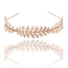 Metal Leaf Headbands Baroque Style Electroplated Hair Accessories