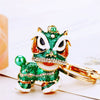 Metal Lion Rhinestone Creative Female Car Keychain Gift