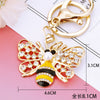 Metal Little Bee Insect Car Keychain For Women Diamondencrusted Pastoral Style