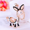 Metal Little Donkey Keychain For Women Diamondencrusted Bag Pendant
