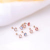 Metal Love Ear Nail Electroplating Heart Pattern Women's Fashion Puncture Earrings