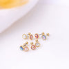 Metal Love Ear Nail Electroplating Heart Pattern Women's Fashion Puncture Earrings