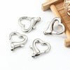 Metal Love Heart Shaped Electroplated Jewelry Buckle Accessories For Necklace Bracelet Bag