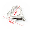 Metal Love Heart Shaped Electroplated Jewelry Buckle Accessories For Necklace Bracelet Bag