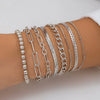 Metal Love Pendant Beaded Bracelet Set Electroplated Iron Heart Shape Women's Geometric Style