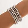 Metal Love Pendant Beaded Bracelet Set Electroplated Iron Heart Shape Women's Geometric Style