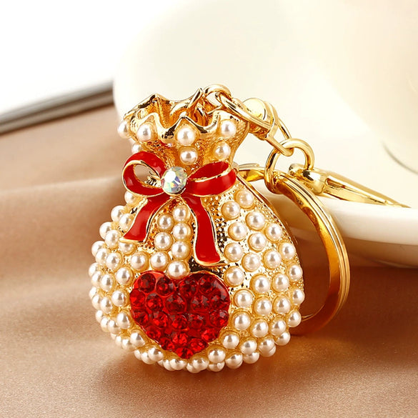 Metal Lucky Bag Pattern Car Keychain For Women Creative Bag Pendant