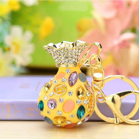 Metal Lucky Bag Pattern Car Keychain For Women Creative Bag Pendant