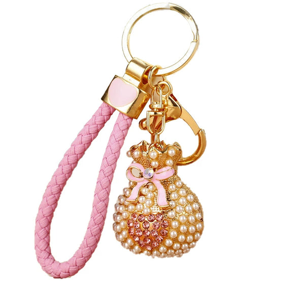 Metal Lucky Bag Pattern Car Keychain For Women Creative Bag Pendant
