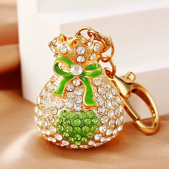 Metal Lucky Bag Pattern Car Keychain For Women Creative Bag Pendant