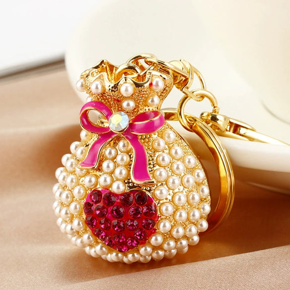 Metal Lucky Bag Pattern Car Keychain For Women Creative Bag Pendant