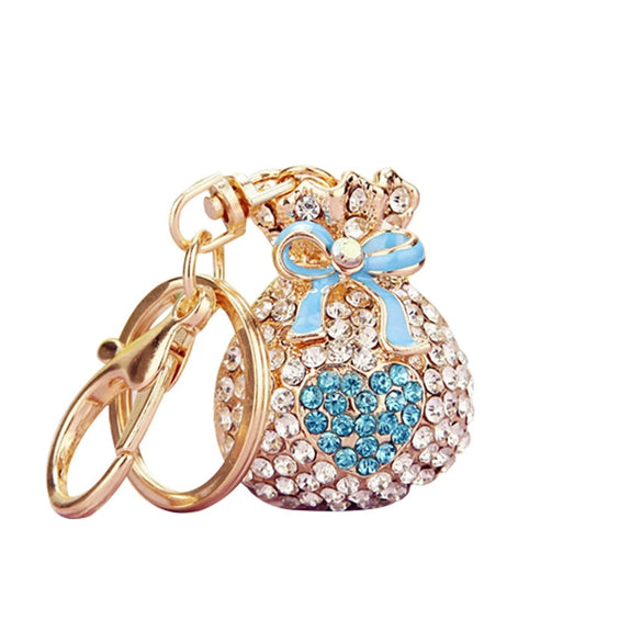 Metal Lucky Bag Pattern Cute Female Cartoon Keychain Pendant