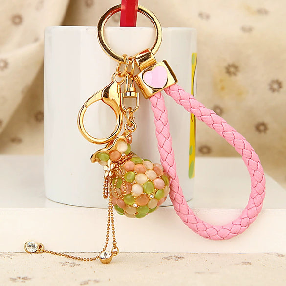 Metal Lucky Bag Pattern Cute Female Cartoon Keychain Pendant