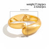 Metal Matte Ins Style Geometric Water Drop Hug Bracelet For Women With Electroplating