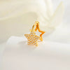 Metal Microencrusted Zircon Fivepointed Star Geometric Sweet Style Electroplated Women's Earrings