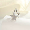 Metal Microencrusted Zircon Fivepointed Star Geometric Sweet Style Electroplated Women's Earrings