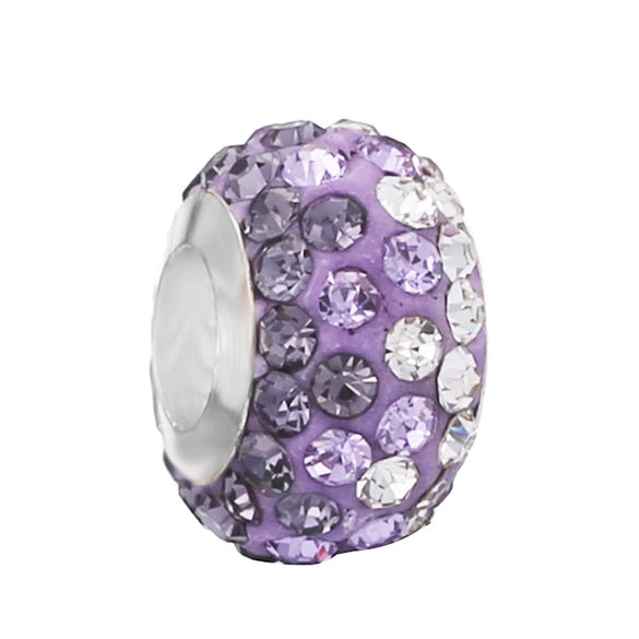 Metal Microinlaid Totem Pattern Large Hole Beads Jewelry Accessories For Girls' Fashion Bracelet With Electroplating Treatment