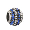 Metal Microinlaid Totem Pattern Large Hole Beads Jewelry Accessories For Girls' Fashion Bracelet With Electroplating Treatment