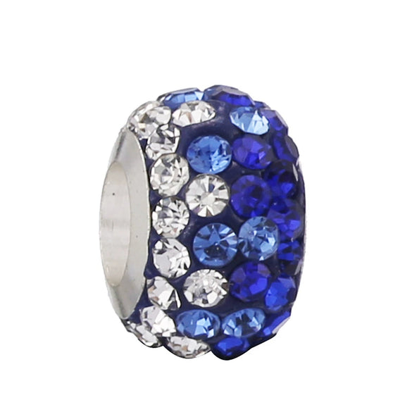 Metal Microinlaid Totem Pattern Large Hole Beads Jewelry Accessories For Girls' Fashion Bracelet With Electroplating Treatment