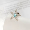 Metal Micropaved Zircon Fashion Ol Heart Starfish Shell Shaped Electroplating Cartilage Piercing Ear Bone Nail