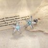 Metal Micropaved Zircon Fashion Ol Heart Starfish Shell Shaped Electroplating Cartilage Piercing Ear Bone Nail