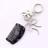 Metal Mini Comb Keychain Pendant Love Luggage Mobile Phone Hanging Semimanual Simple Style
