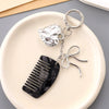 Metal Mini Comb Keychain Pendant Love Luggage Mobile Phone Hanging Semimanual Simple Style