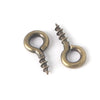 Metal Natural Geometric Sheep's Eye Screw Horn Round Head Hanging Ring Selftapping Thread Nail Small Hook Pendant Diy Handmade Jewelry Accessories