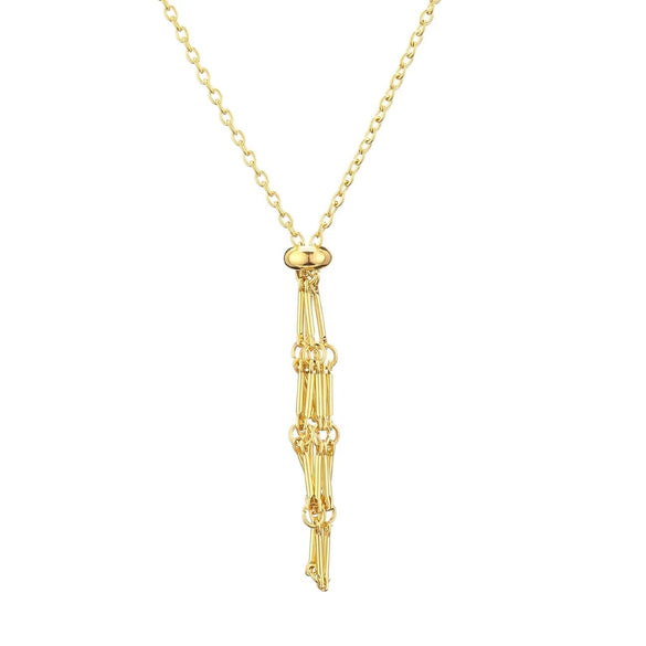 Metal Net Pocket Necklace With Geometric Pattern And Electroplated Iron Pendant For Women