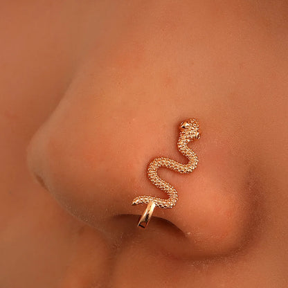 Metal Non-perforated U-shaped Nose Clip Snake-shaped Nose Nail