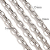Metal O Shaped Oval Stainless Steel Chain Electroplated Diy Bracelet And Pearl Necklace Lengthening Accessory