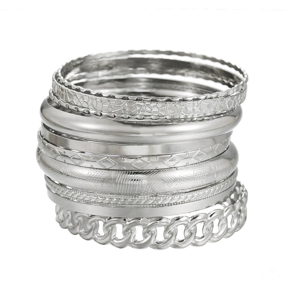 Metal Open Bracelet Iron Alloy Geometric Electroplated For Women And Unisex