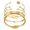 Metal Open Bracelet Iron Alloy Geometric Electroplated For Women And Unisex