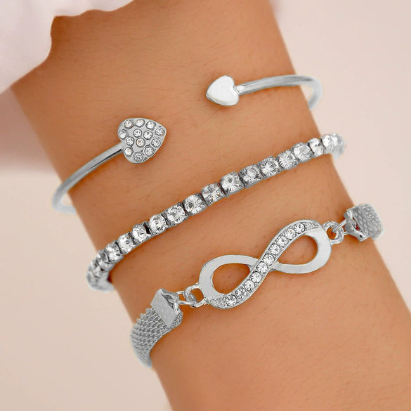 Metal Open Bracelet Iron Alloy Geometric Electroplated For Women And Unisex