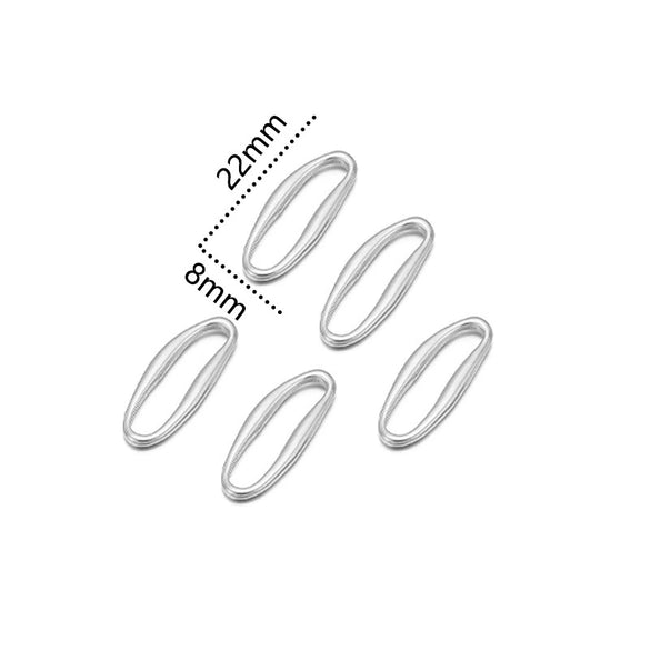 Metal Oval Specialshaped Ring Jewelry Accessories Electroplated Pendant For Diy Earrings Bracelet Necklace