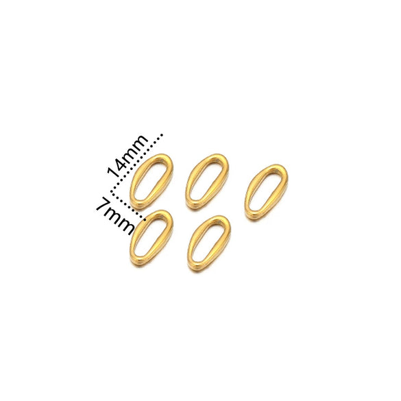 Metal Oval Specialshaped Ring Jewelry Accessories Electroplated Pendant For Diy Earrings Bracelet Necklace
