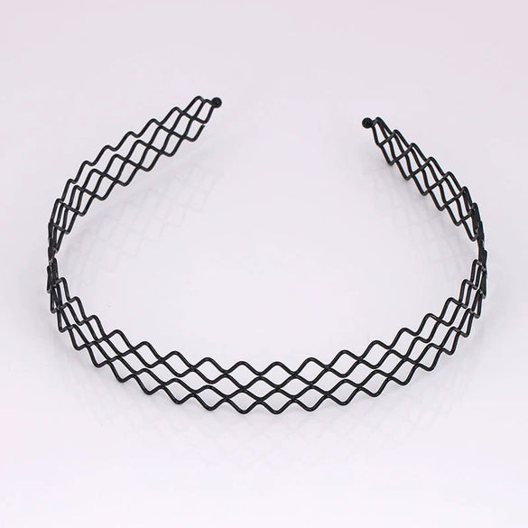 Metal Painted Hair Band Unisex Wave Head Band