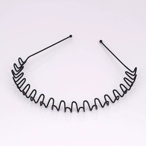Metal Painted Hair Band Unisex Wave Head Band