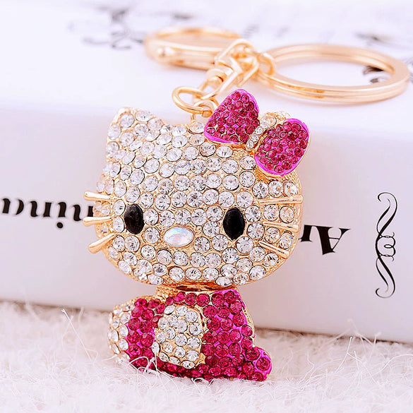 Metal Peacock Rhinestone Keychain And Bag Pendant For Women Wholesale