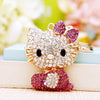 Metal Peacock Rhinestone Keychain And Bag Pendant For Women Wholesale