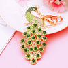 Metal Peacock Rhinestone Keychain And Bag Pendant For Women Wholesale
