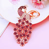 Metal Peacock Rhinestone Keychain And Bag Pendant For Women Wholesale