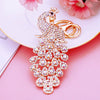 Metal Peacock Rhinestone Keychain And Bag Pendant For Women Wholesale