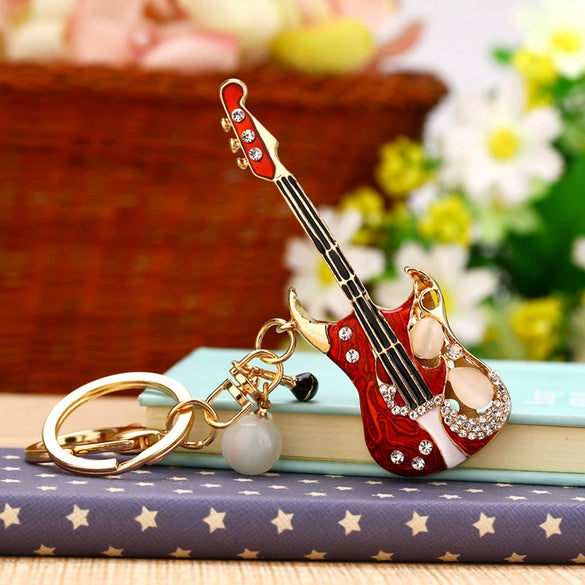 Metal Peanut Shaped Rhinestone Opal Keychain And Bag Pendant