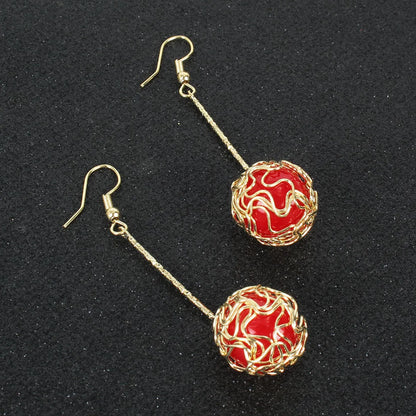 Lady Fashion Ethnic Style Geometric Plating Alloy No Inlaid Earrings