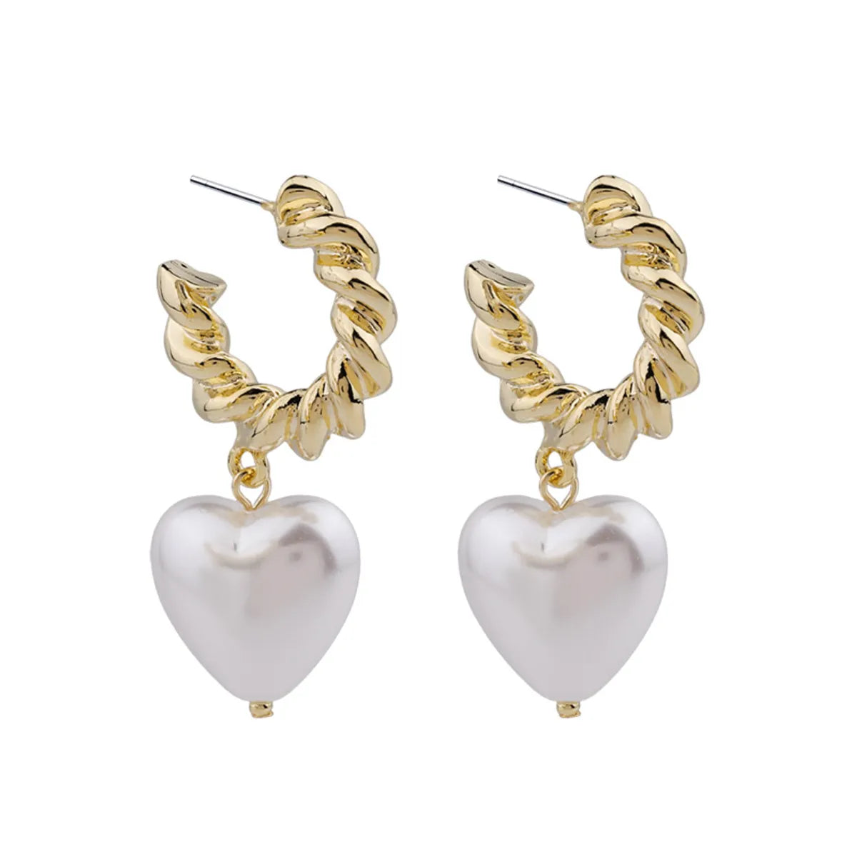 Metal Pearl Retro Earrings